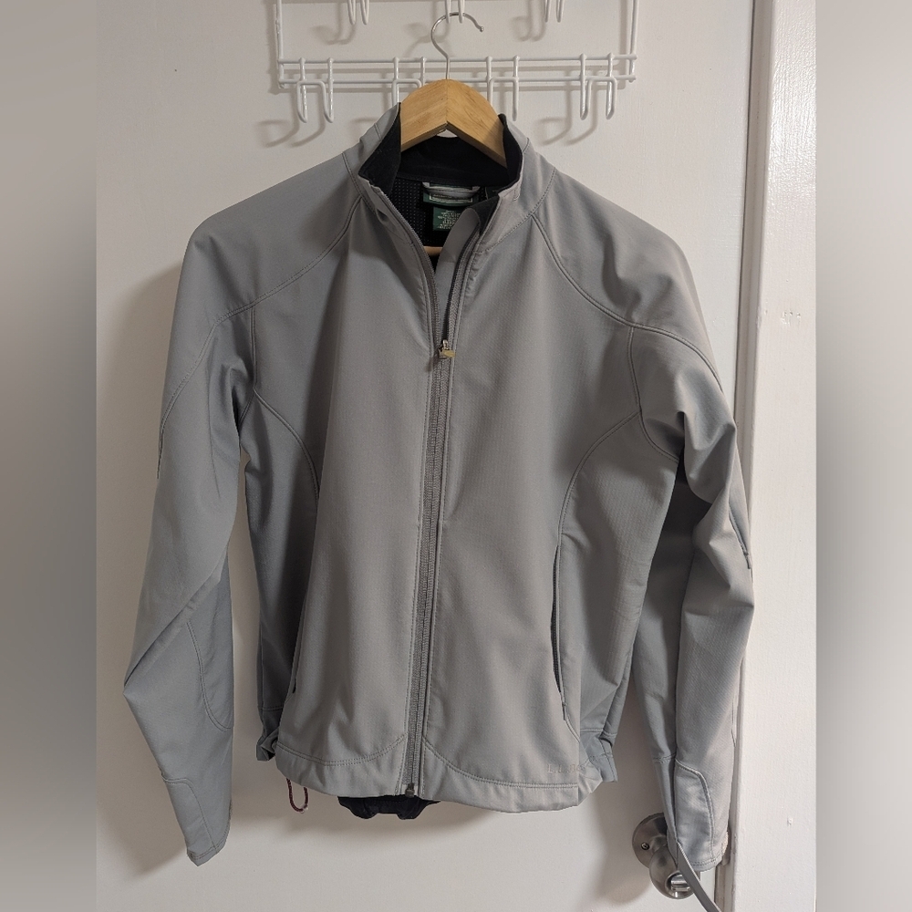 L.L. Bean Light Gray Men's Windbreaker Jacket